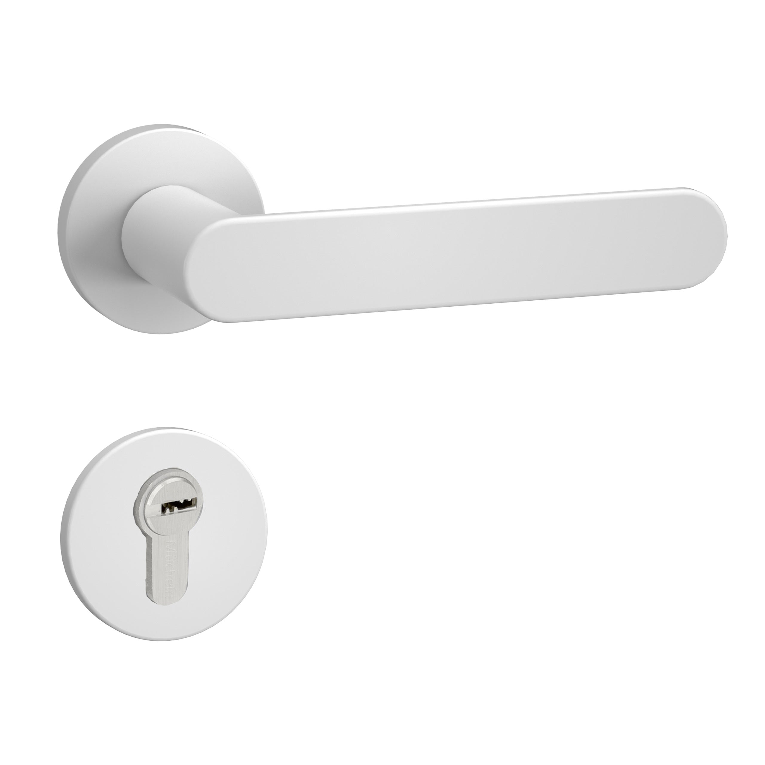 White Entrance Door Handles