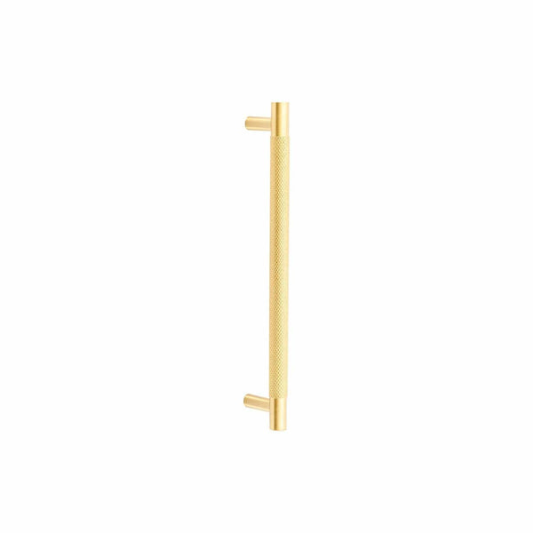 Brushed Brass Knurled handle 160mm