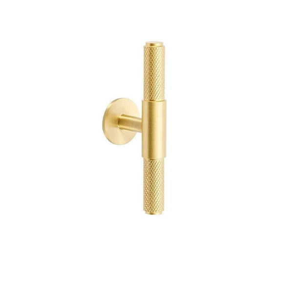 Brushed Brass Knurled handle