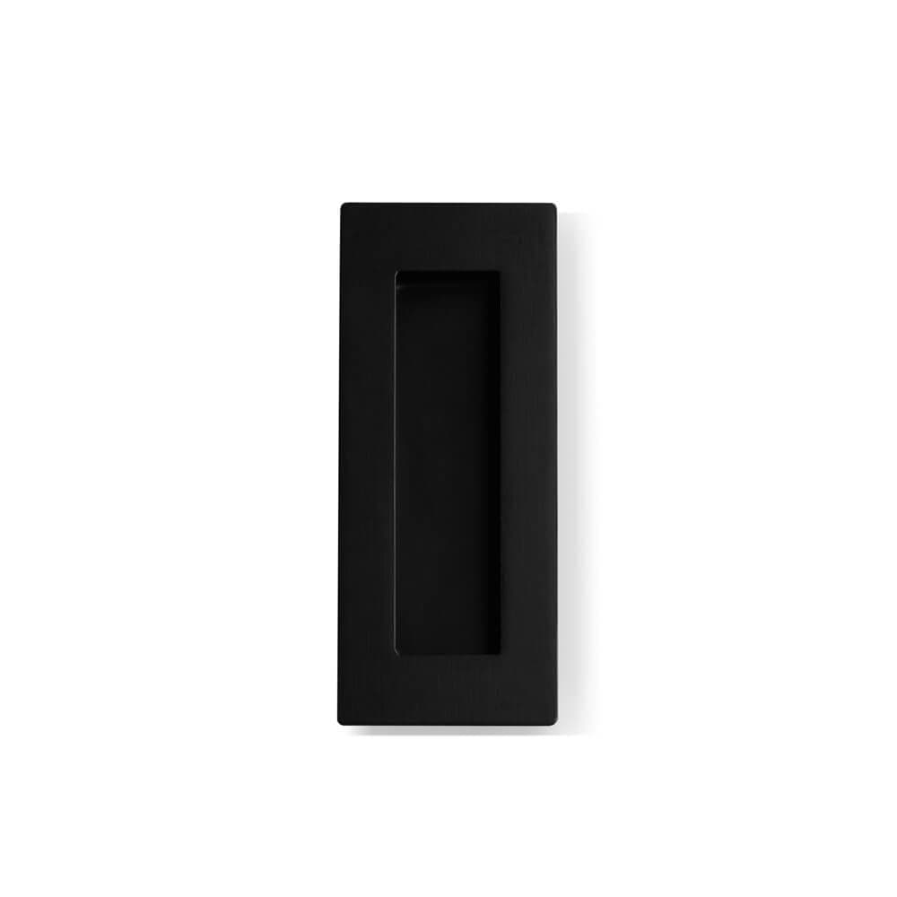Black Flush Pull Handle 120mm Rectangle top