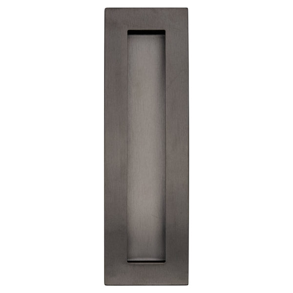 Gunmetal 200mm flush door handle top