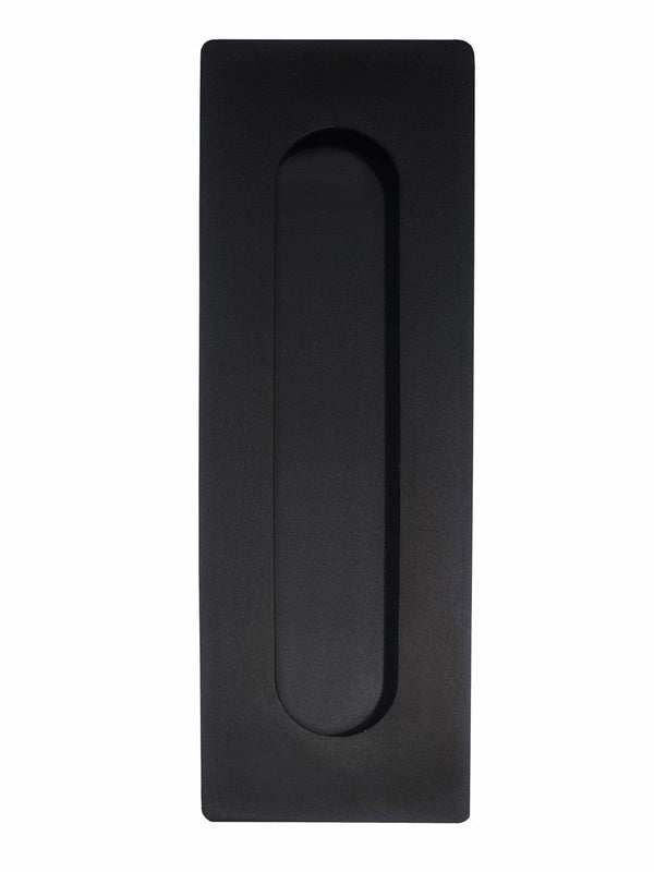 Matte Black Rectangle Flush Pull 180mm | Mucheln