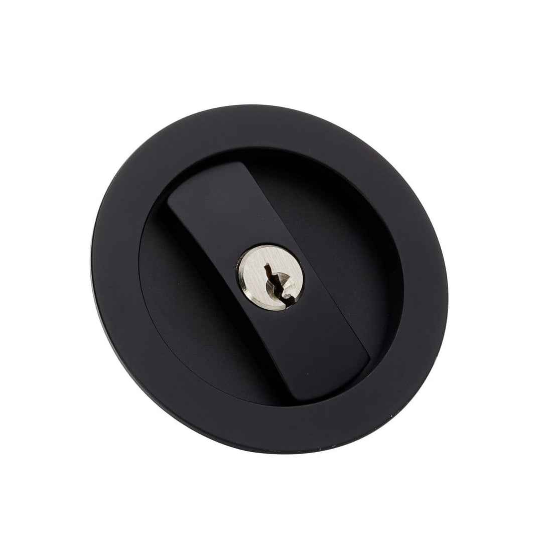 Lockable black cavity sliding pull