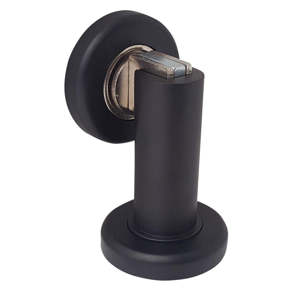 Matte black magnetic door stop