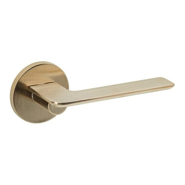 50mm hole brushed brass door handle passage