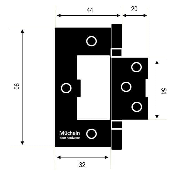 hirline hinge 90mm gunmetal grey dimensions flush