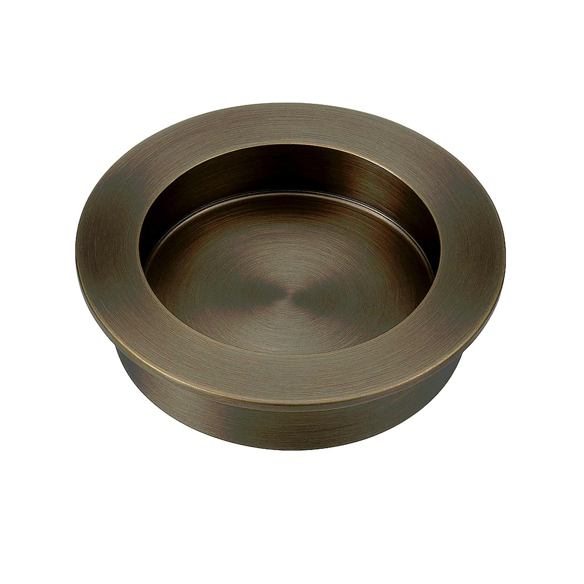 Antique Bronze Round Flush Pull 70mm | Mucheln