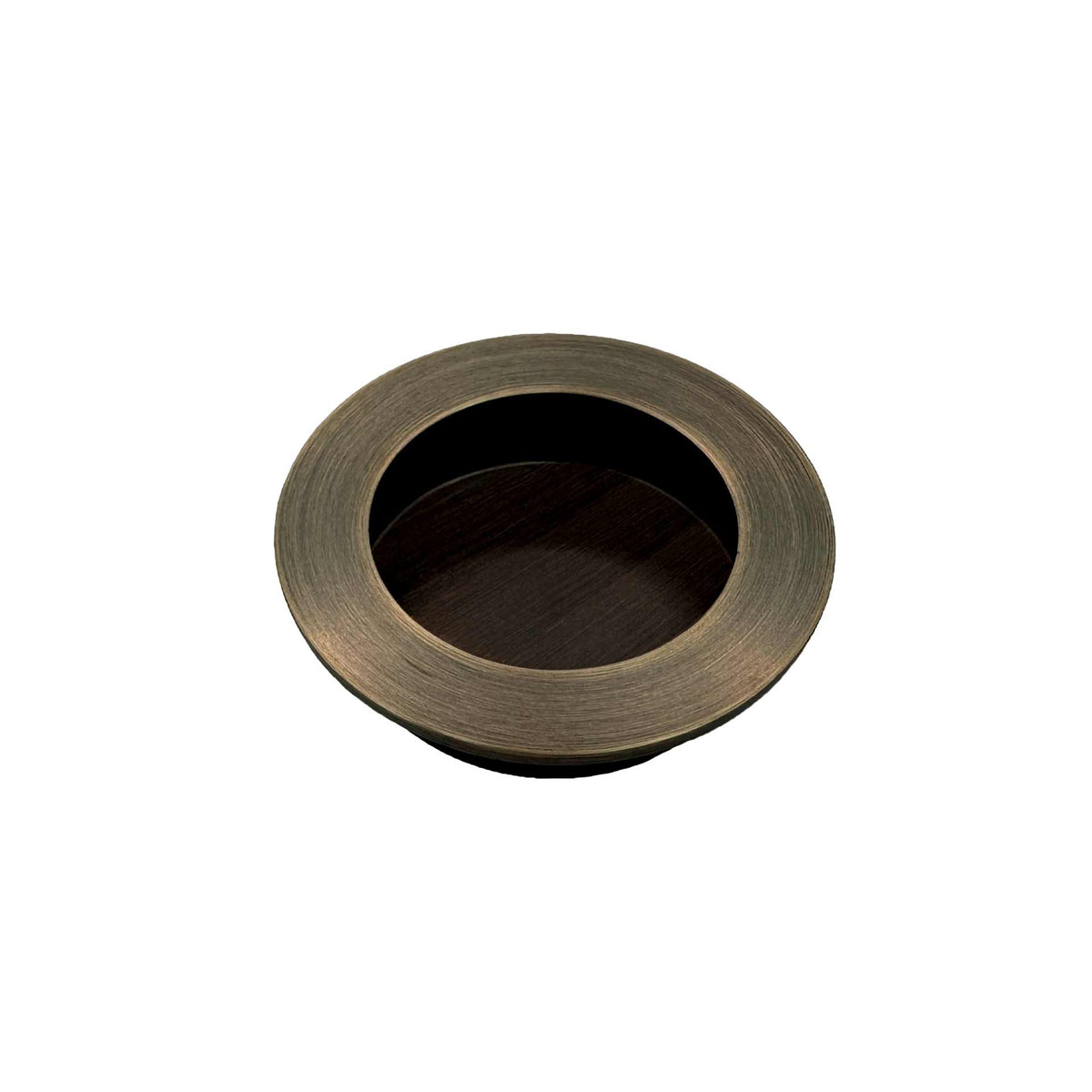 Antique Bronze Round Flush Pull 50mm | Mucheln