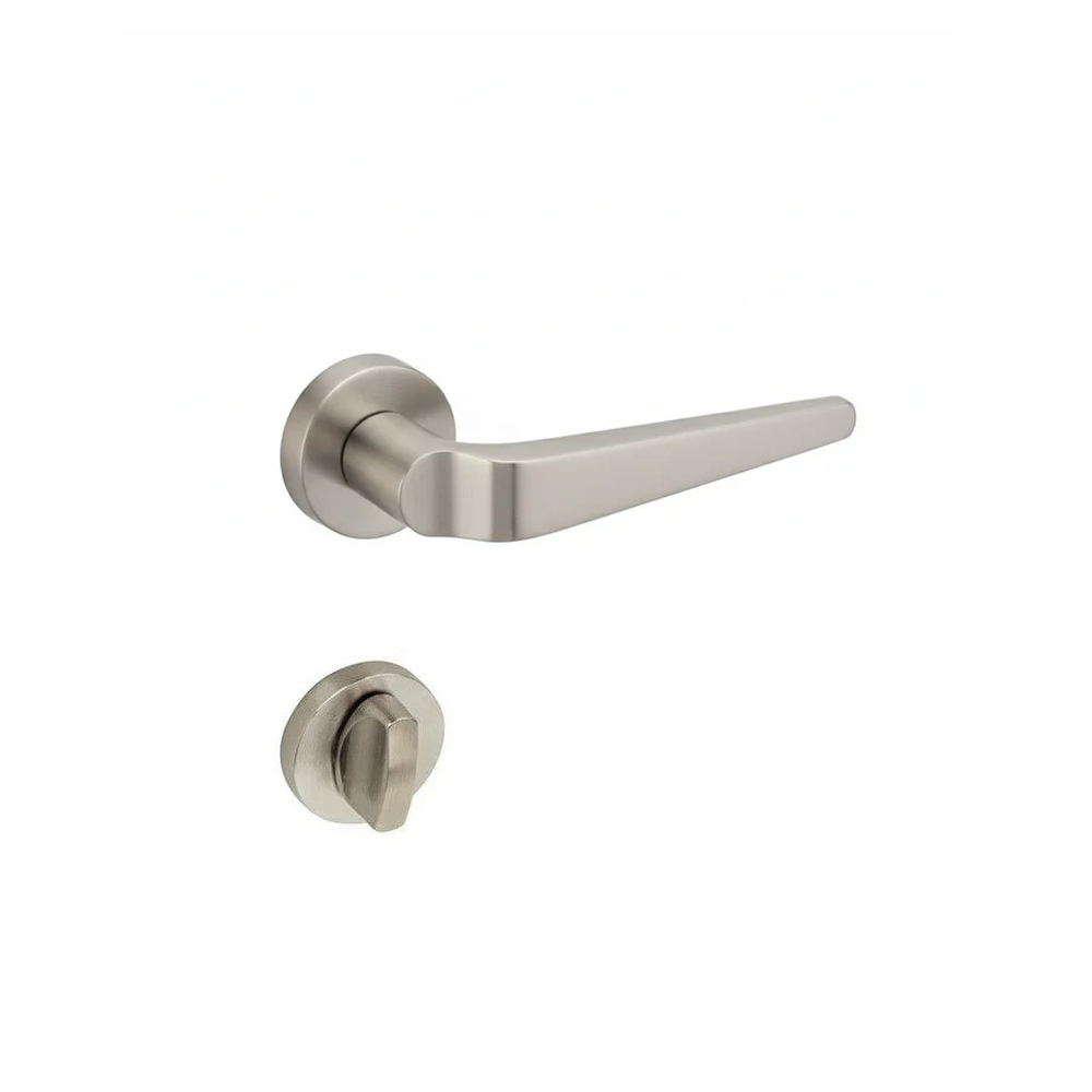 Satin Nickel Door Handle 52mm with Privacy Snib | Mucheln Ardenne Seri ...