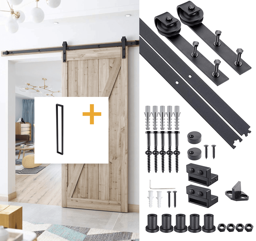 Mucheln Barn Door Hardware Bundle with 900mm handles