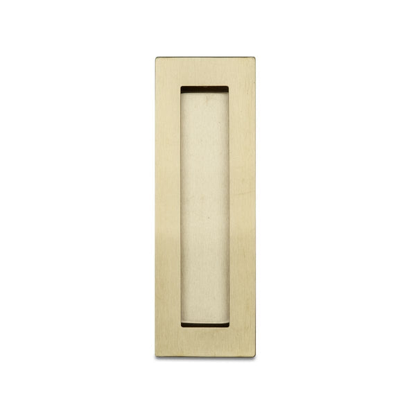 Brass Flush Pull Handle 150mm Rectangle top