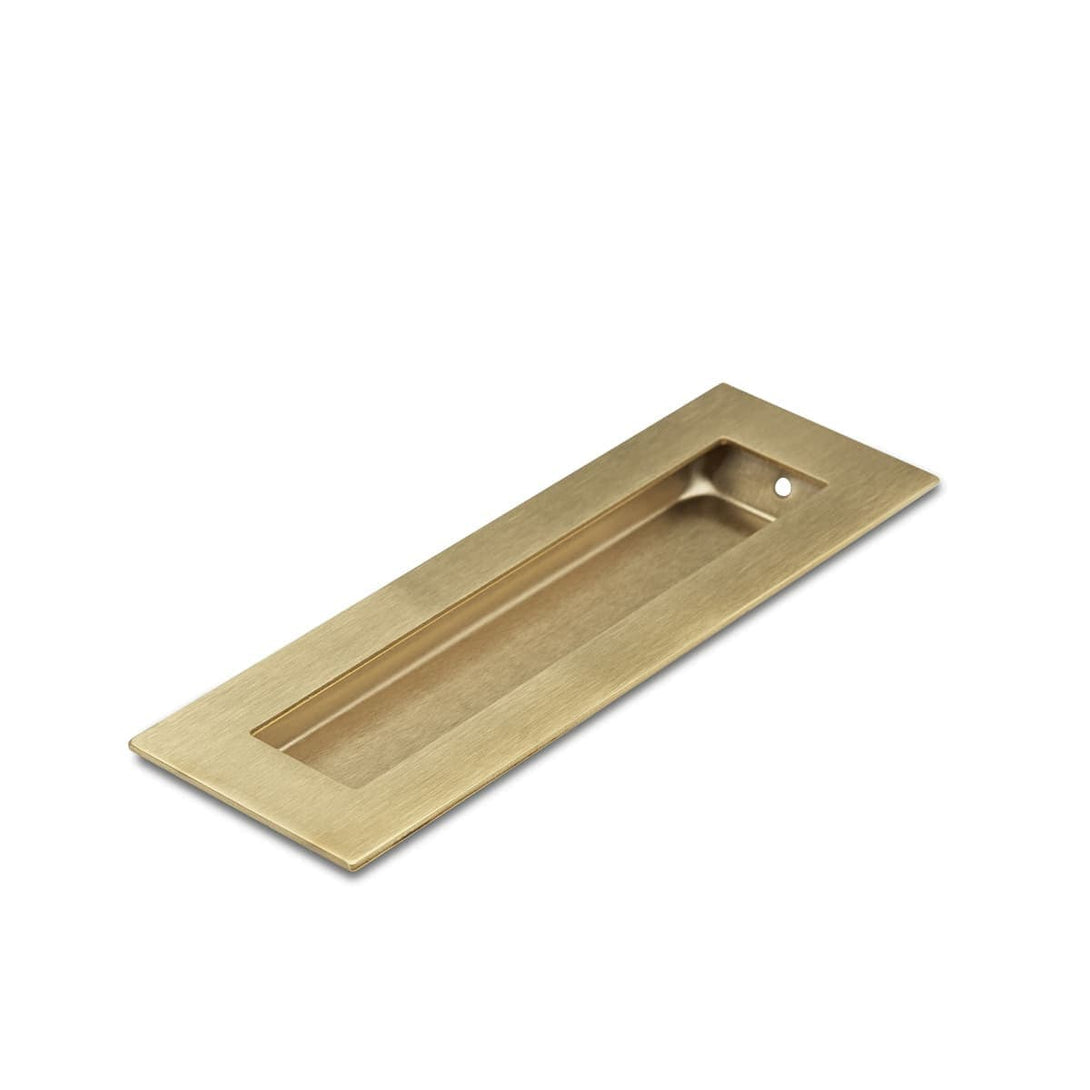 Brass Flush Pull Handle 150mm Rectangle