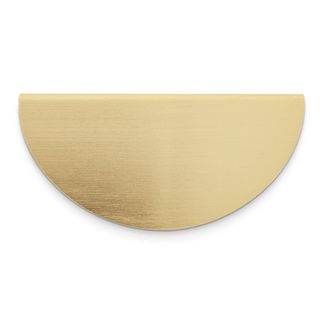 brushed brass half moon pull