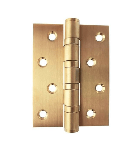 Brushed Brass Loose Pin Door Hinge 100mm x 75mm (2 Hinges) | Mucheln