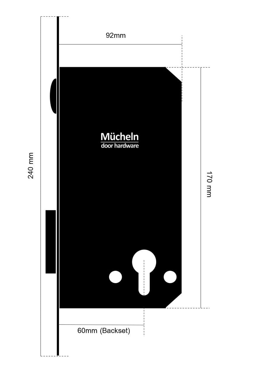 Roller Lock dimensions