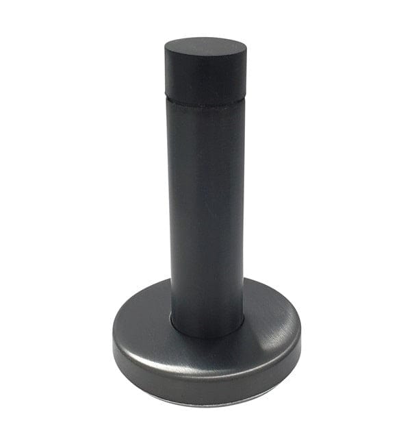 gunmetal grey round rubber door stop