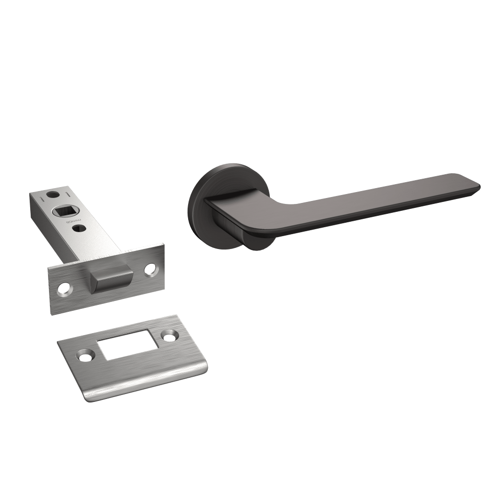 Gunmetal Grey Passage Door Handle 52mm Mucheln Edge Series HardwareBox gunmetal-grey-passage-door-handle-52mm-mucheln-edge-series-hardwarebox