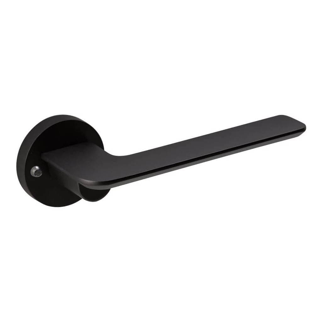edge mucheln black privacy door handle snib in rose