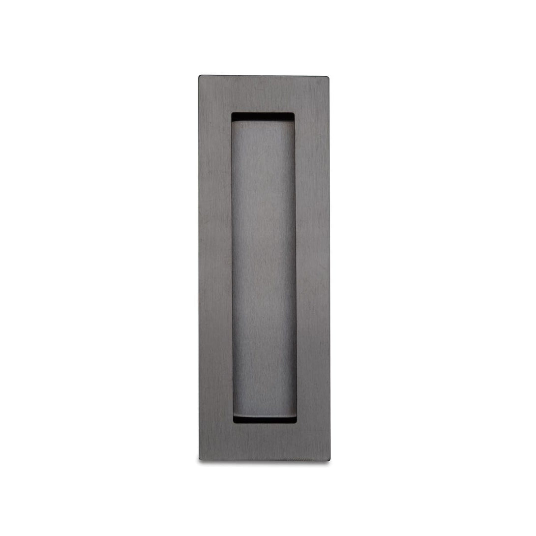 Gunmetal Grey Flush Pull Handle 150mm Rectangle top