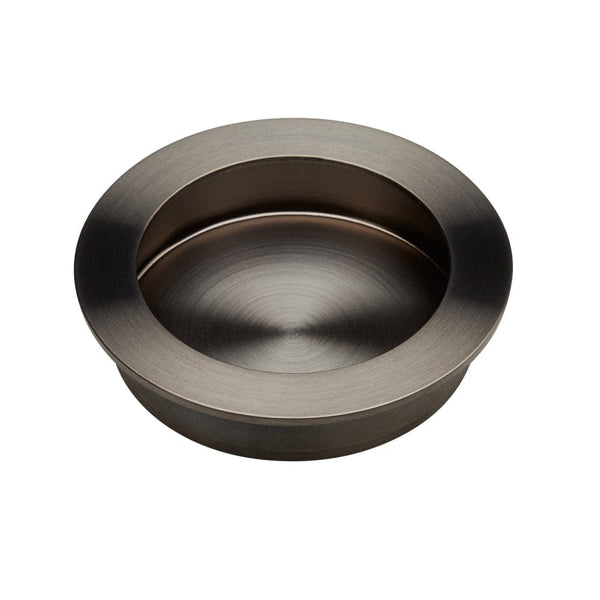 Gunmetal Grey Round Flush Pull 70mm | Mucheln