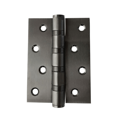 Gunmetal Grey Fixed Pin Door Hinge 100mm x 75mm (2 Hinges) | Mucheln