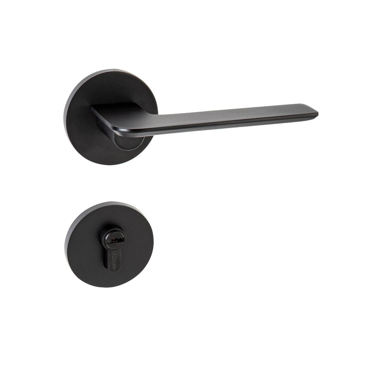MATTE BLACK Door Handle ENTRANCE (63mm rose) I Mucheln EDGE Series (ED33BB-63)