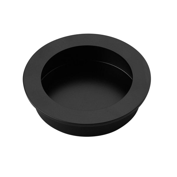 Matte Black Round Flush Pull 70mm | Mucheln