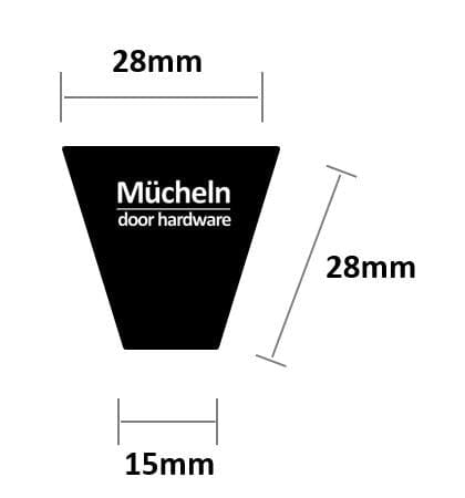 black door knob cupboard dimensions