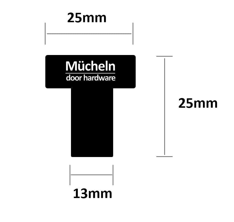 cupboard pull knob 25mm dimensions