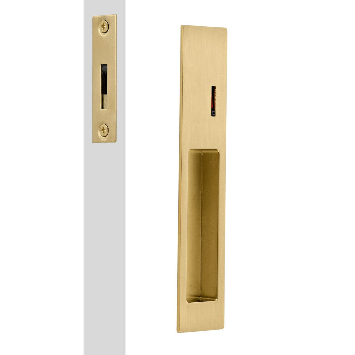 duke brushed brass sliding door handle 1