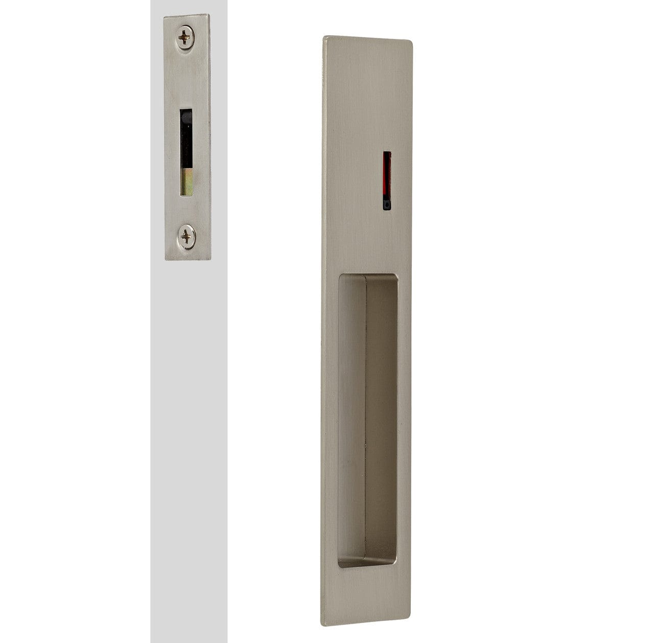 Duke Privacy Set Satin Nickel Sliding Door Privacy Set I Mucheln Duke Series – HardwareBox