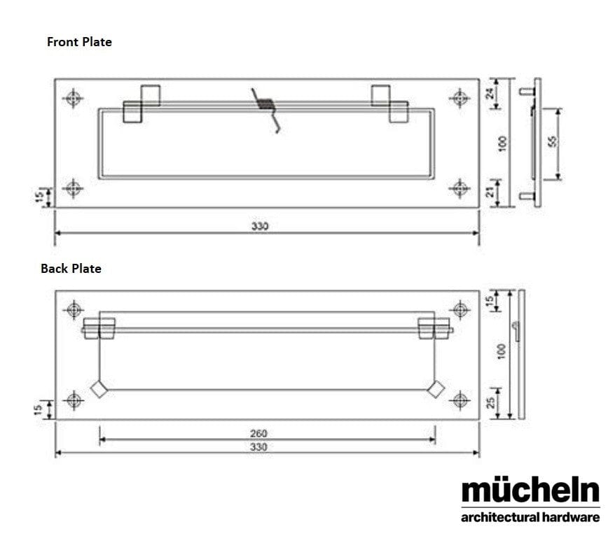 Matte Black Mail Slot Dimensions