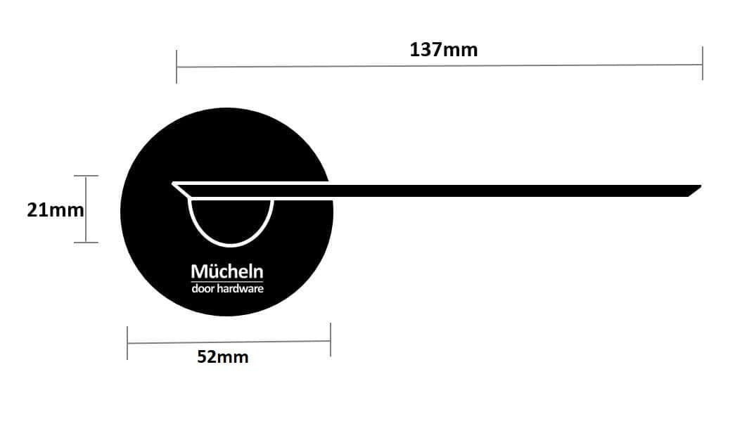 dimensions black door handle edge