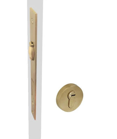 Brushed Brass Roller Lock Entrance Mortice