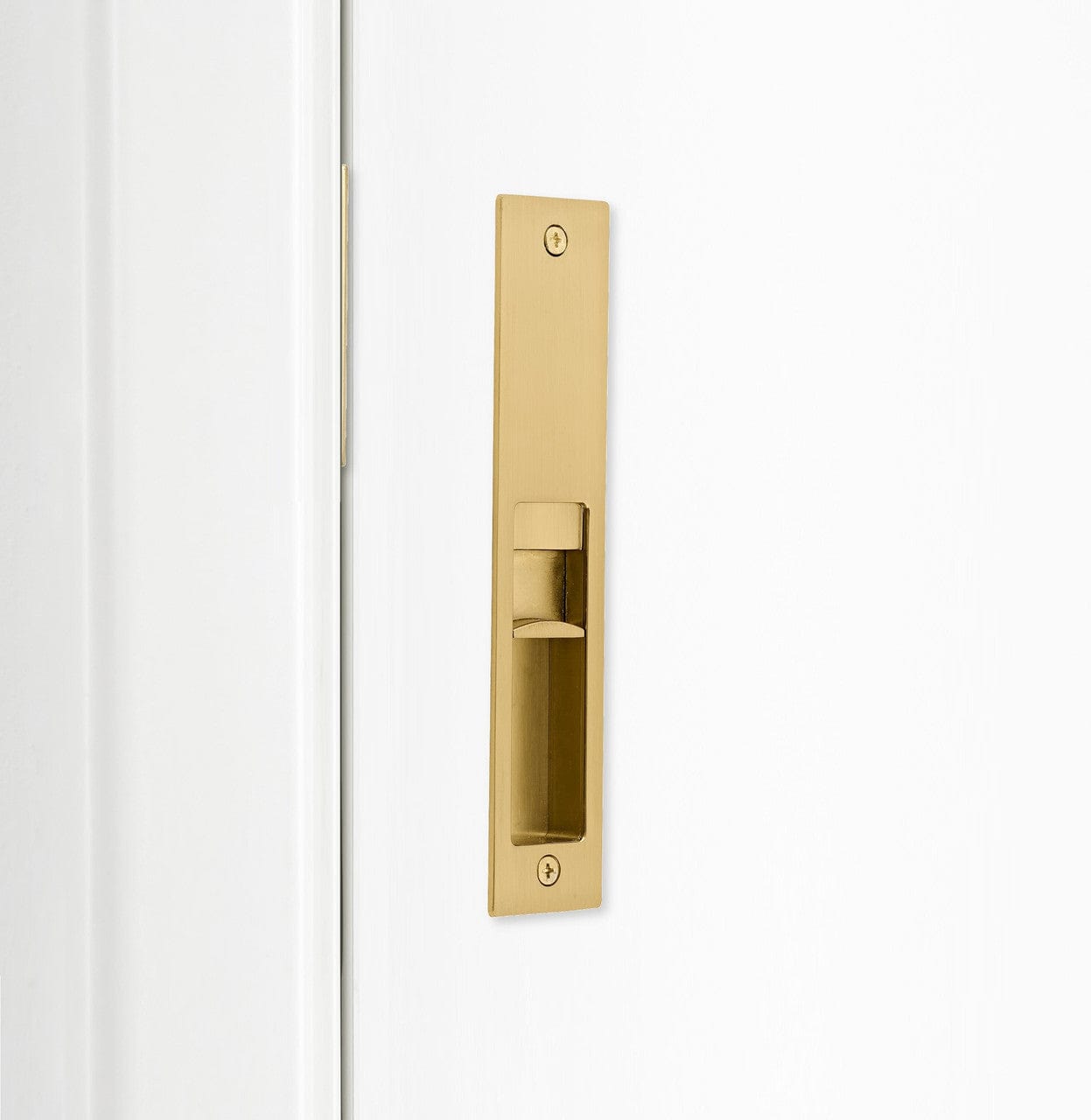 Duke Privacy Set Brushed Brass Sliding Door Privacy Set I Mucheln Duke Series – HardwareBox