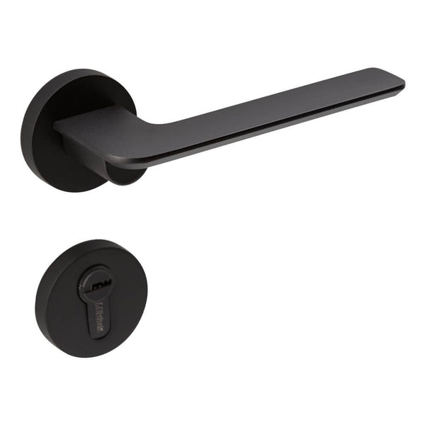 black entrance door handle
