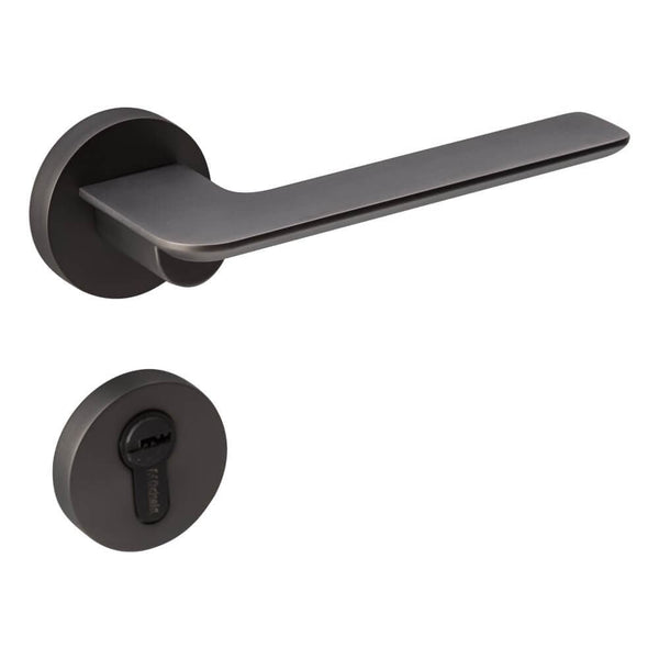 gunmetal grey door handle entrance