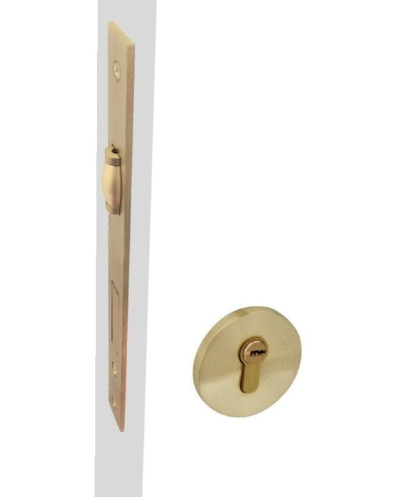 Brushed Brass Roller Entrance Lock