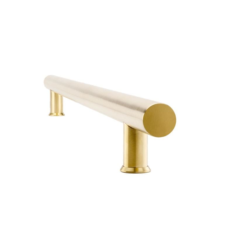 Zanda 600mm Brushed Brass round pull handle side