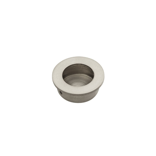Satin Nickel Round Flush Pull 30mm | Mucheln