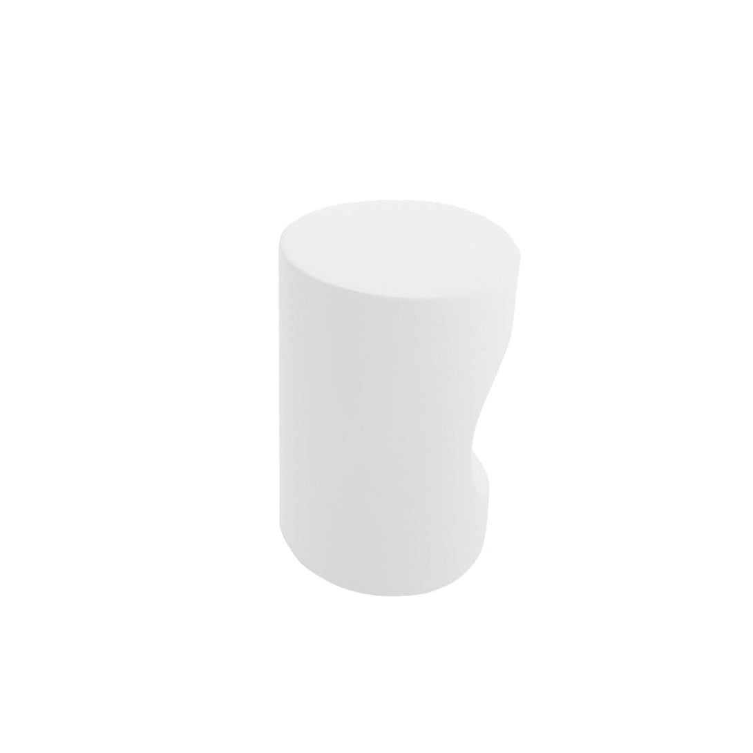White Indent Finger Pull Cupboard Knob