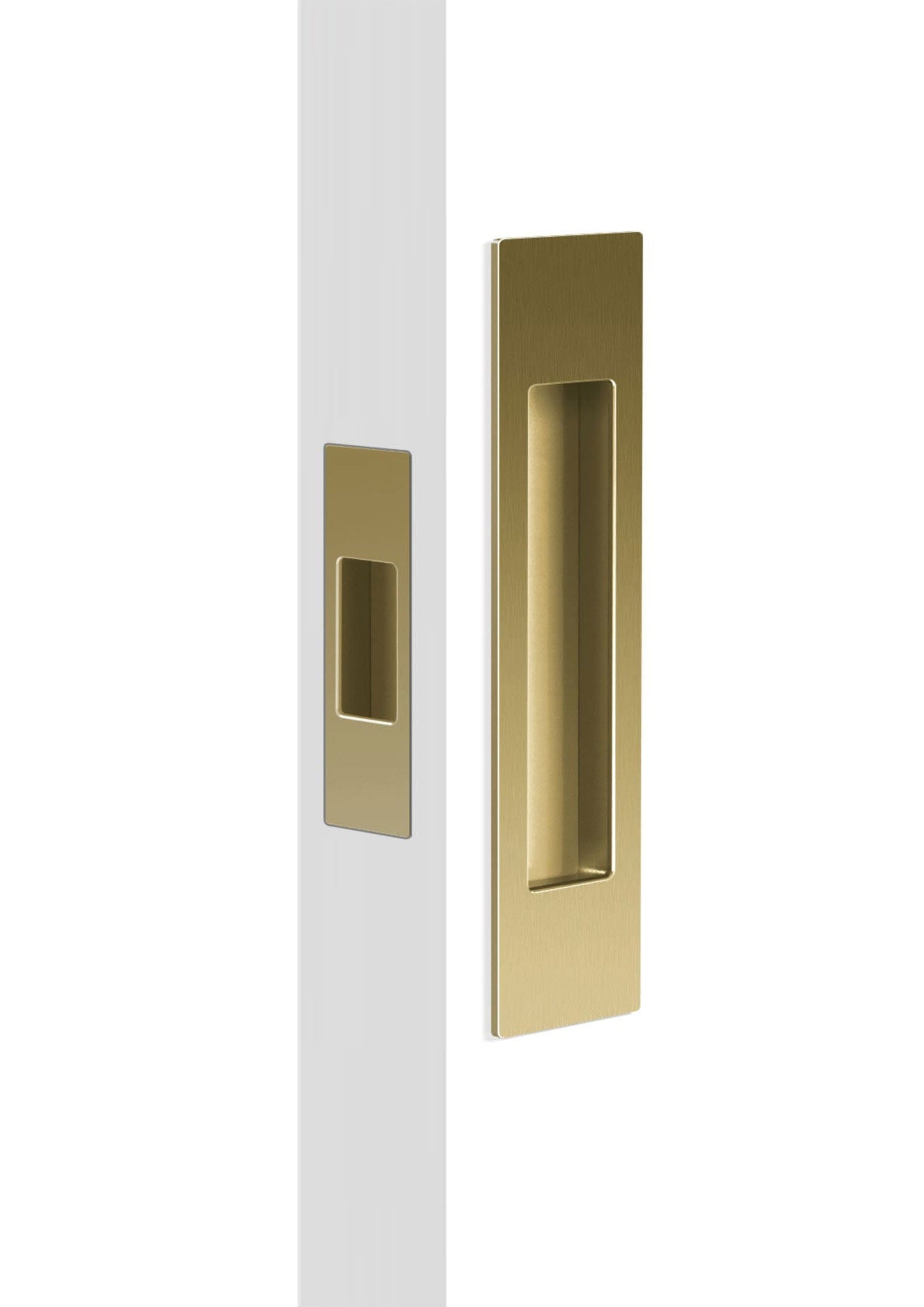 Brushed Brass Sliding Door Passage Set I Mardeco – HardwareBox