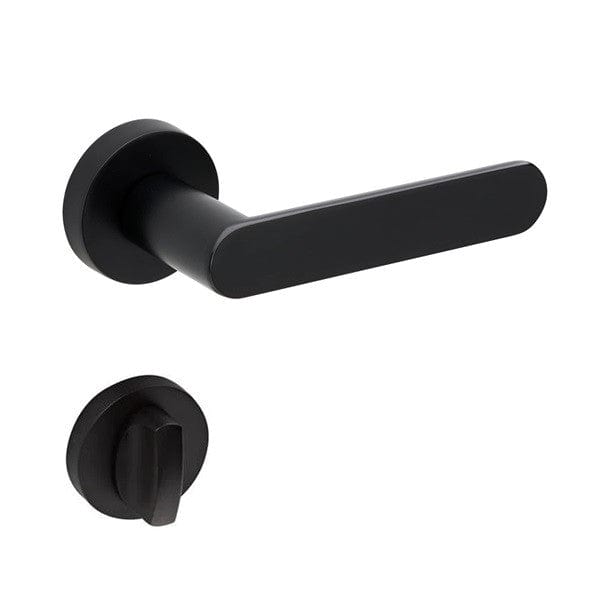 Black  door handle separate privacy lock