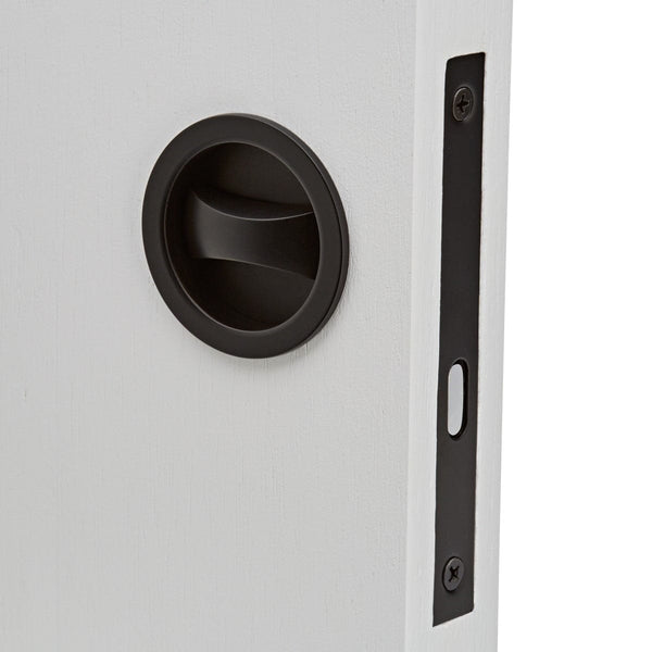 black privacy cavity slider pocket door