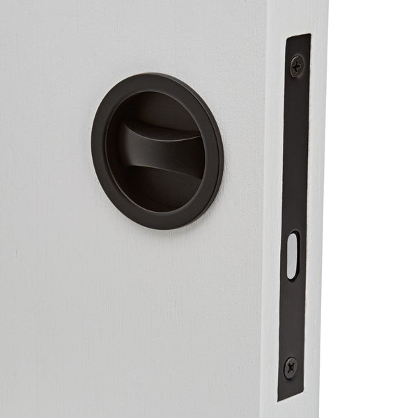 Matte Black Round Cavity Privacy Sliding Door Lock with Snib I Mucheln ...