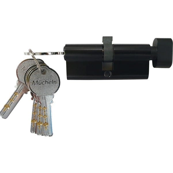 black cylinder entrance handle