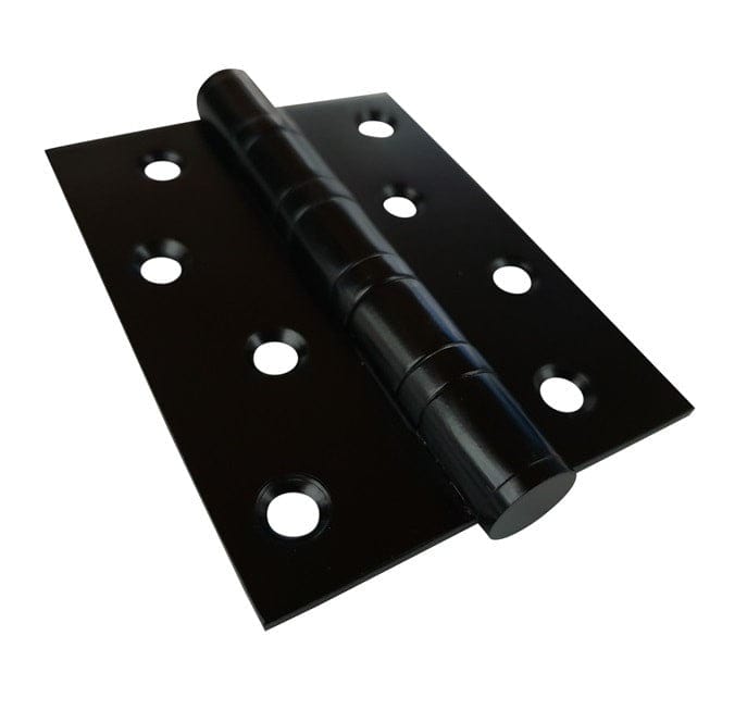 Matte Black Fixed Pin Door Hinge 100mm x 75mm (2 Hinges) Mucheln