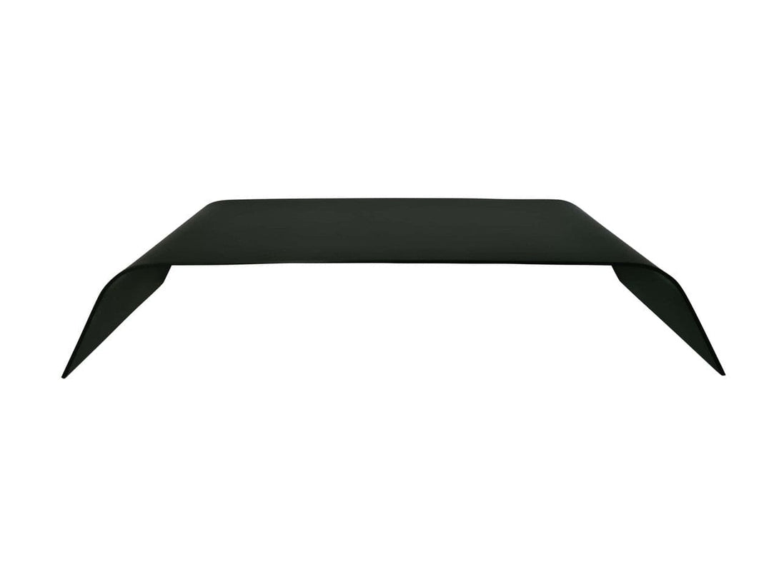 matte black steel monitor mount riser top front