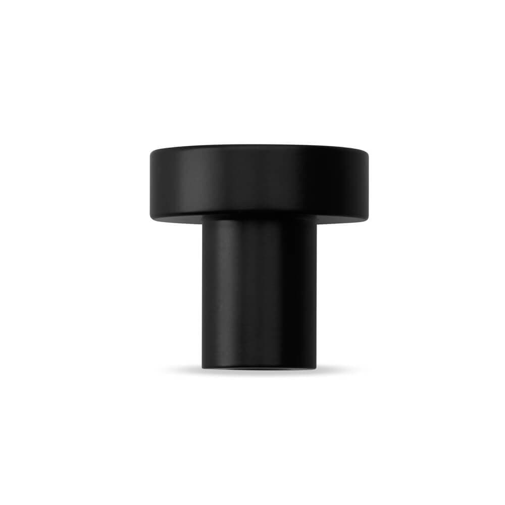 Matte black cupboard finger pull knob side