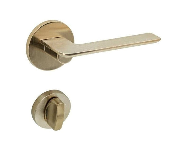 brass privacy door handle bathroom 63mm